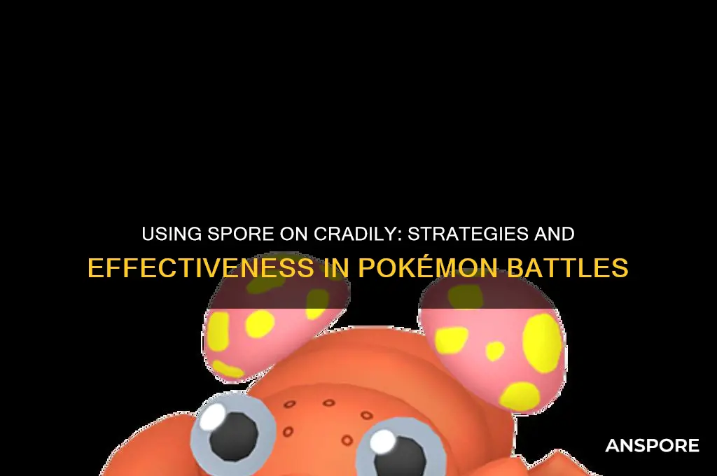 can you use spore on cradily