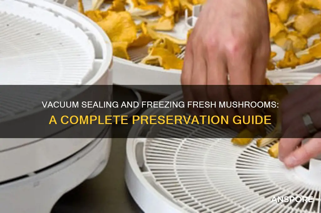 can you vacuum seal and freeze fresh mushrooms