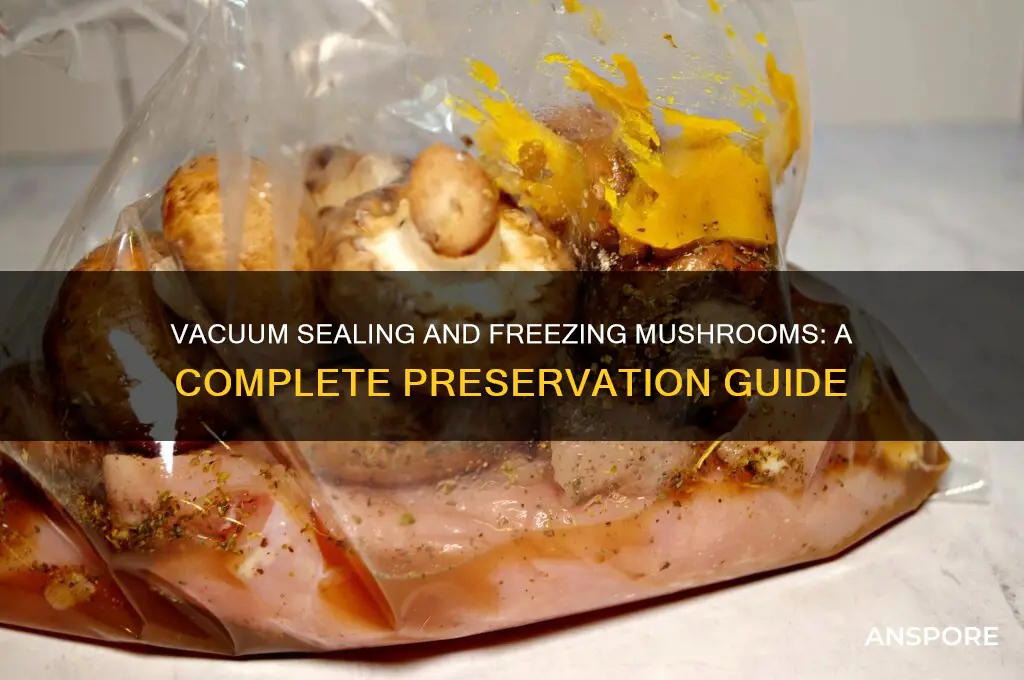 can you vacuum seal and freeze mushrooms