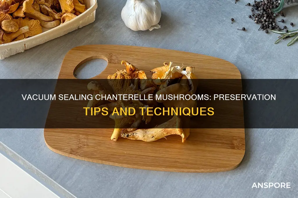 can you vacuum seal chanterelle mushrooms