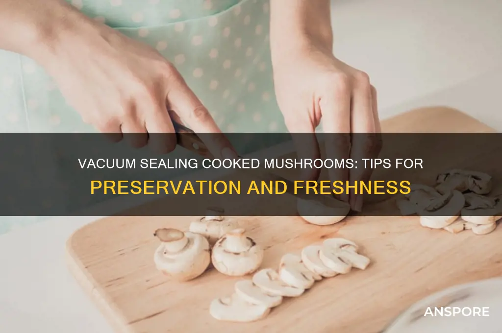 can you vacuum seal cooked mushrooms