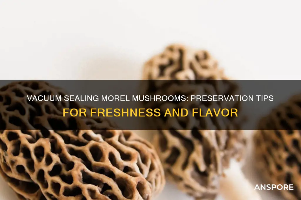can you vacuum seal morel mushrooms