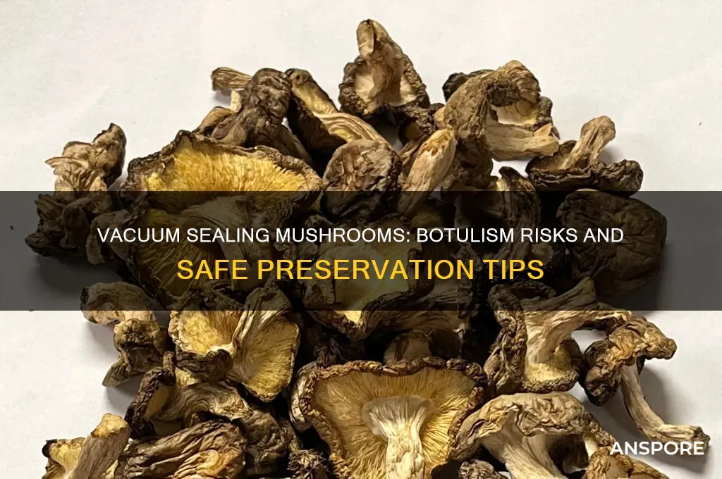 can you vacuum seal mushrooms botulism