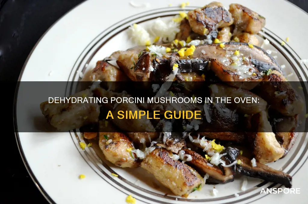 can ypu dehydrate porcini mushroom in oven