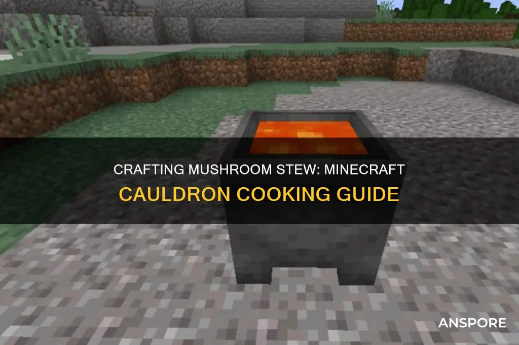 can ypu make mushroom stew in a cauldron in mincraft