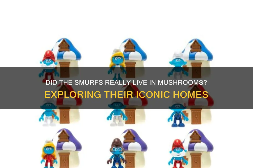 did the smurfs live in mushrooms