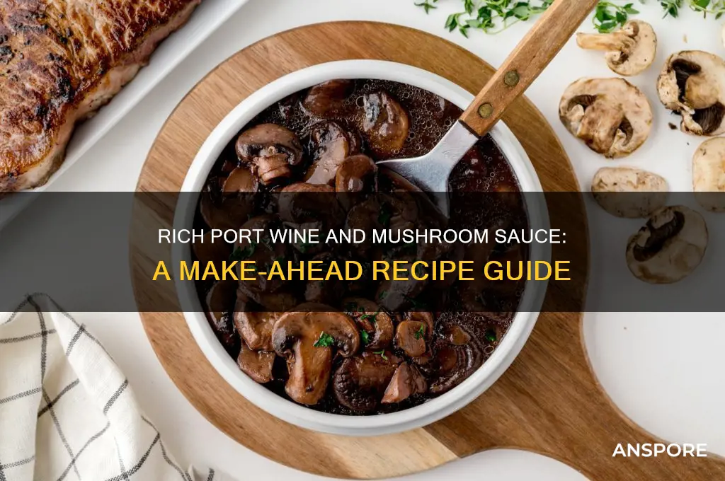 do ahead port wine and mushroom sauce