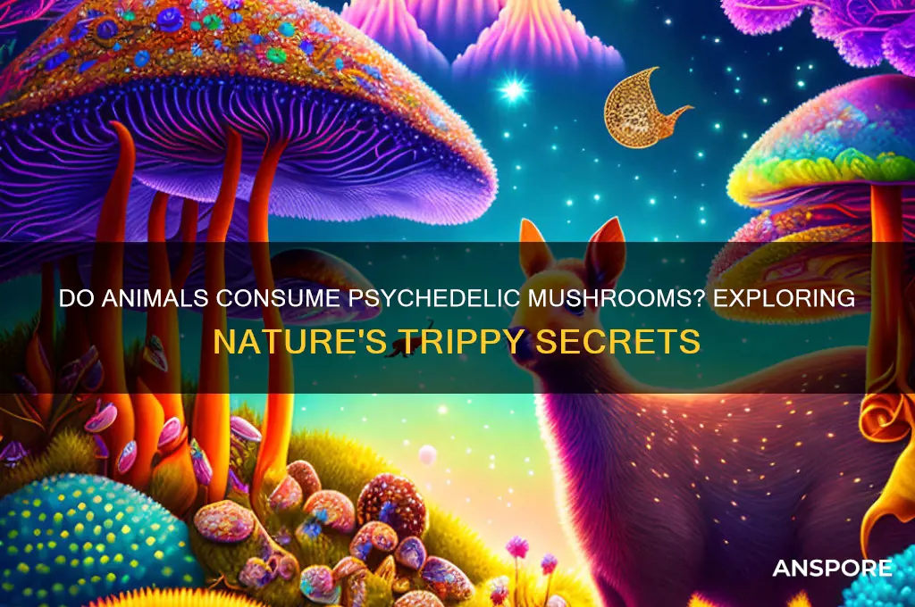 do animals eat psychedelic mushrooms