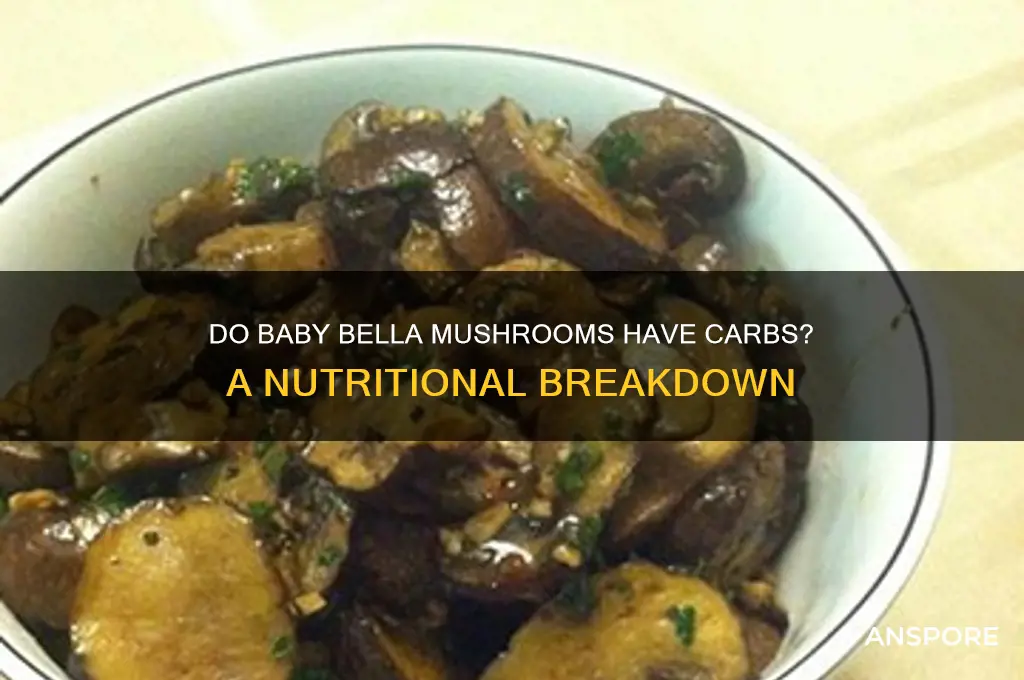 do baby bella mushrooms have carbs