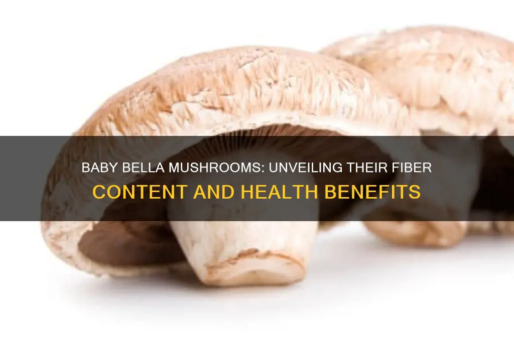 do baby bella mushrooms have fiber