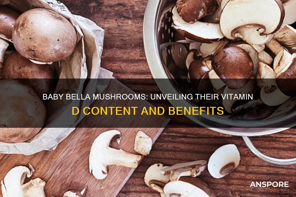 do baby bella mushrooms have vitamin d