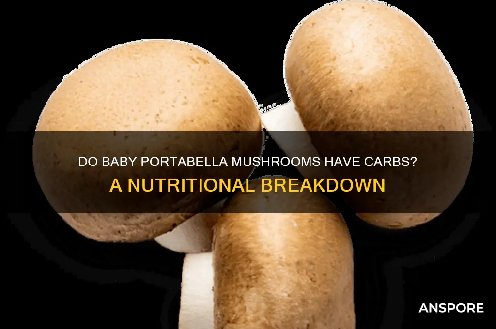 do baby portabella mushrooms have carbs