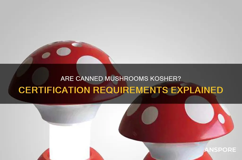 do canned mushrooms need kosher certification