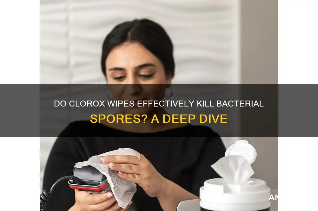do clorox wipes work on bacterial spores