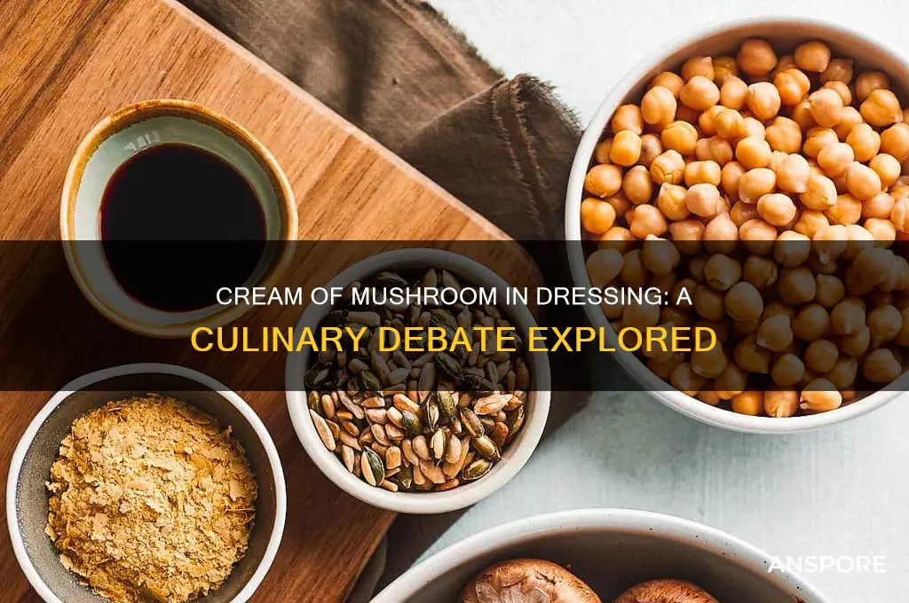 do cream of mushroom go in dressing