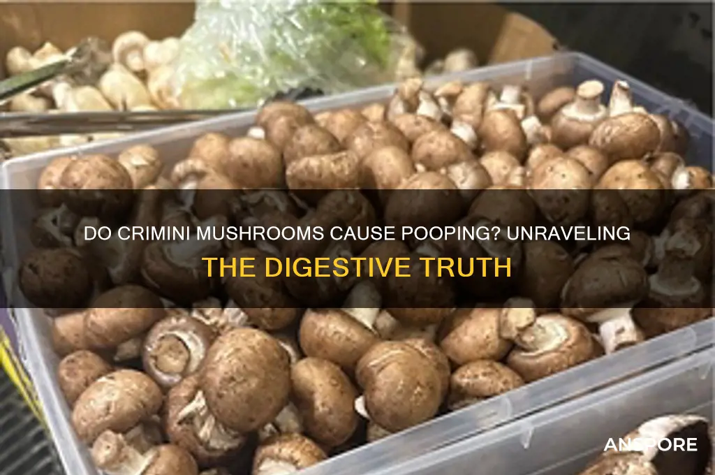 do crimini mushrooms make you poop