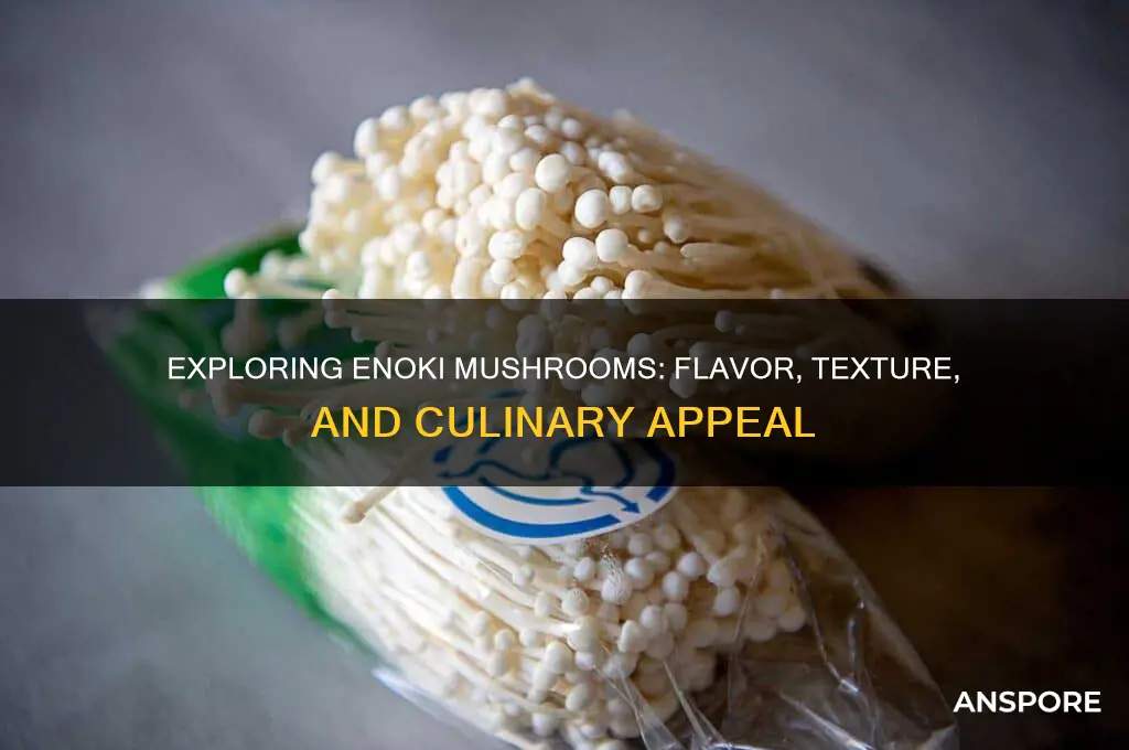 do enoki mushrooms taste good