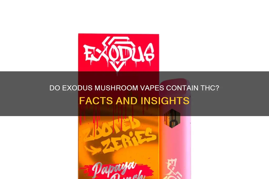 do exodus mushroom vapes have thc