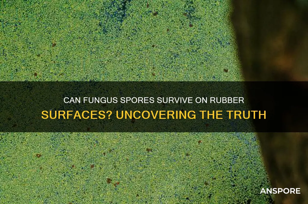 do fungus spores live on rubber surfaces
