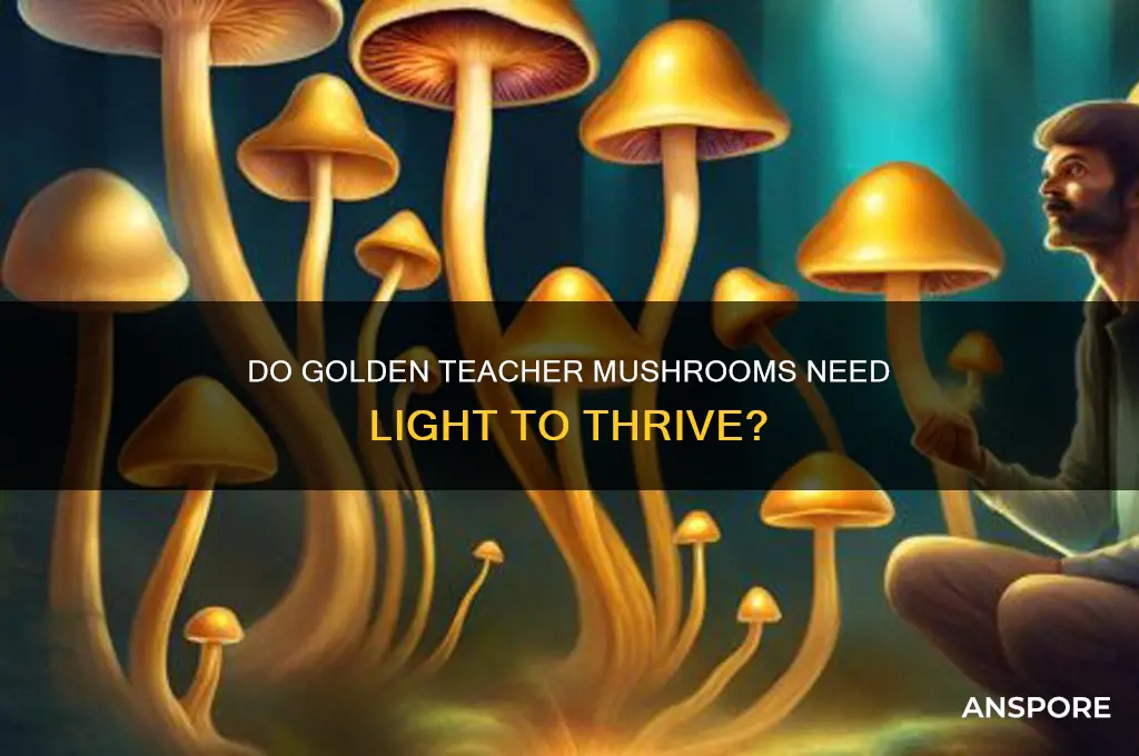 do golden teacher mushrooms need light