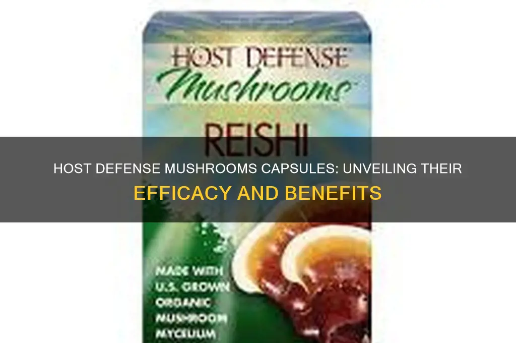 do host defense mushrooms capsules really work