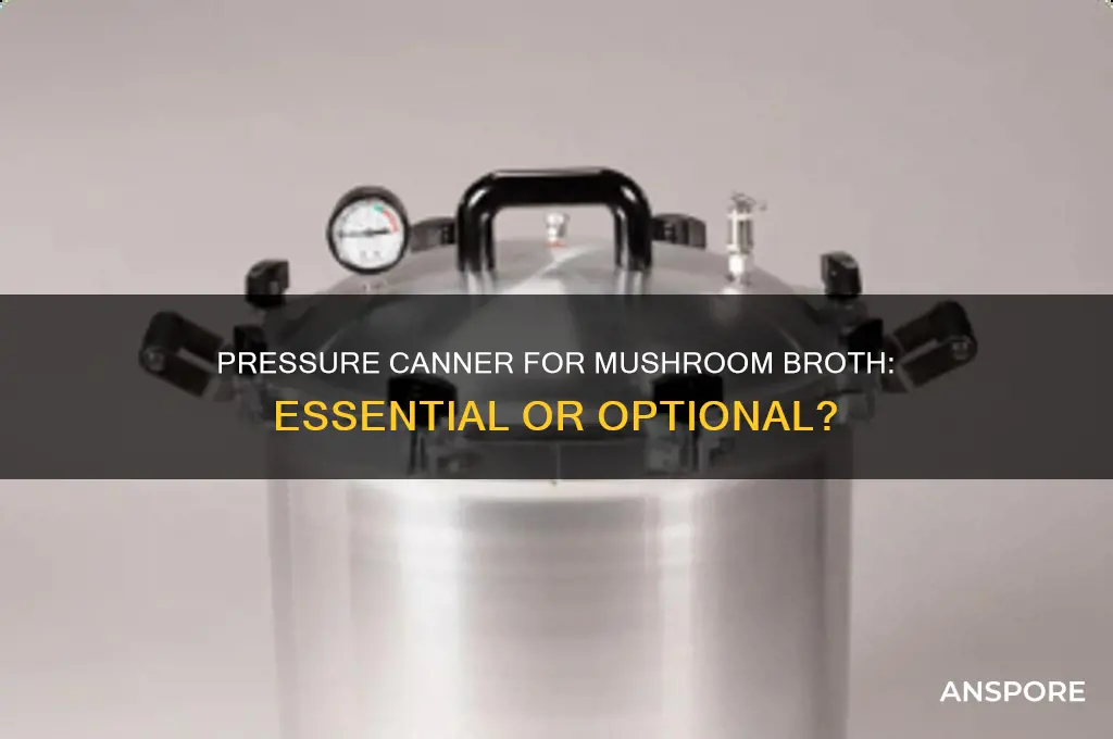 do i need a pressure canner for mushroom broth