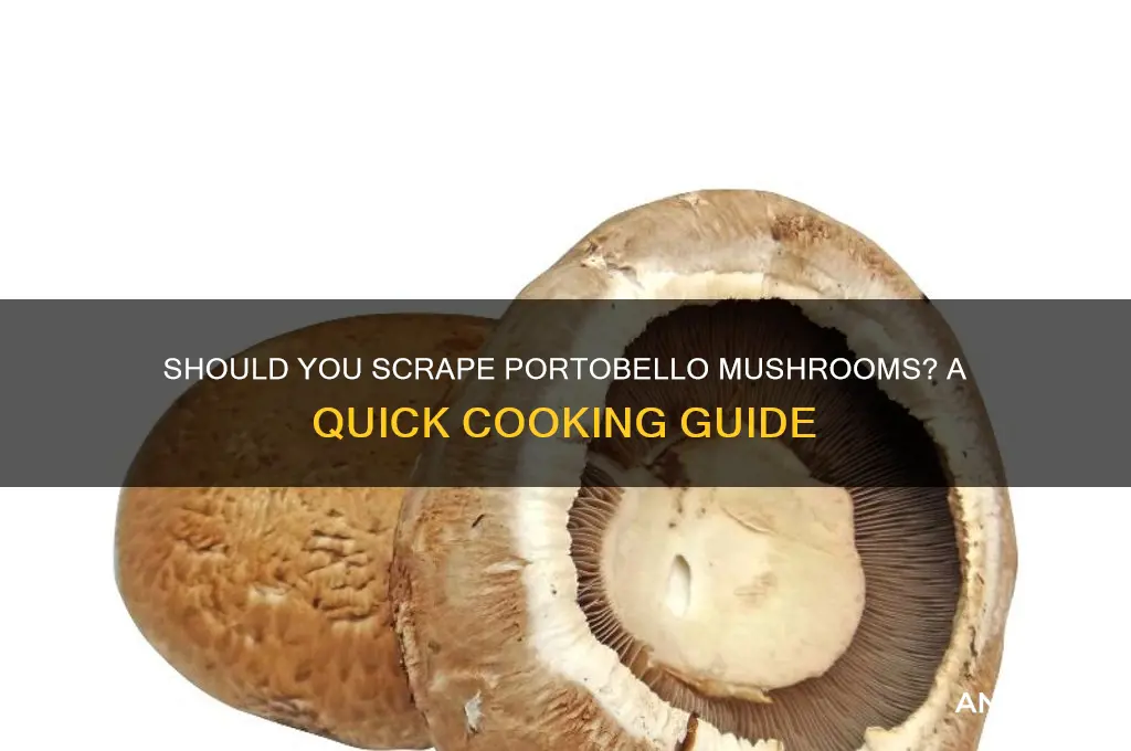 do i need to scrape out portobello mushrooms