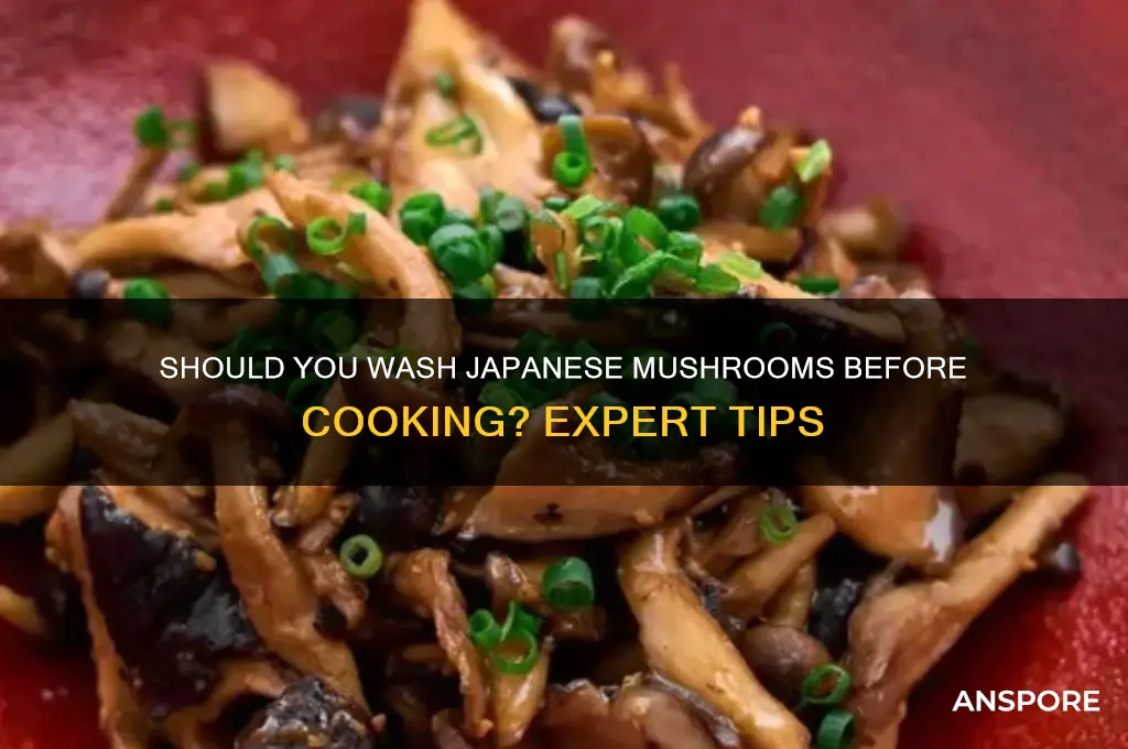 do i need to wash japanese mushrooms before cooking them