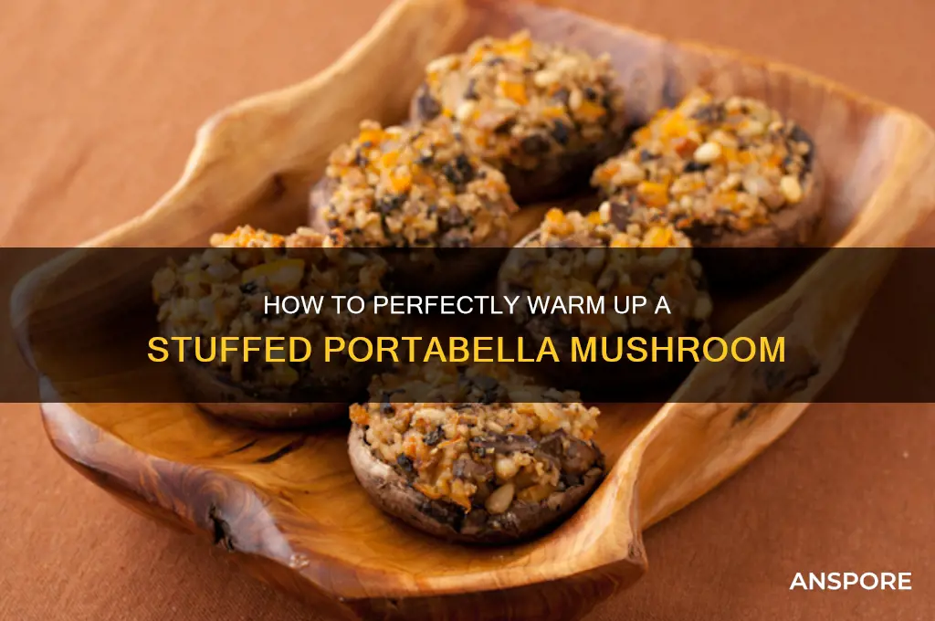 do i warm up a stuffed portabella mushroom
