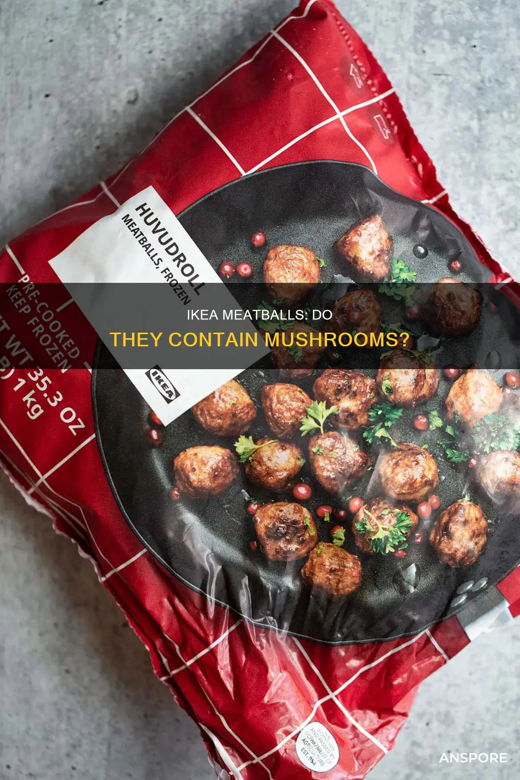 do ikea meatballs contain mushrooms