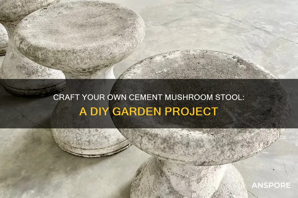 do it yourself cement mushroom stool