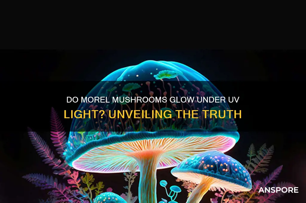 do morel mushrooms glow under uv light