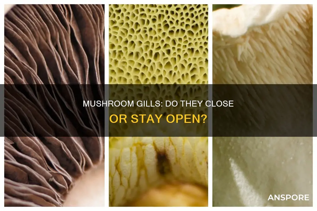 do mushroom gills close