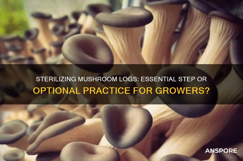 do mushroom logs need to be sterilized