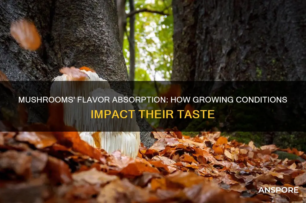 do mushrooms absorb flavor when growing