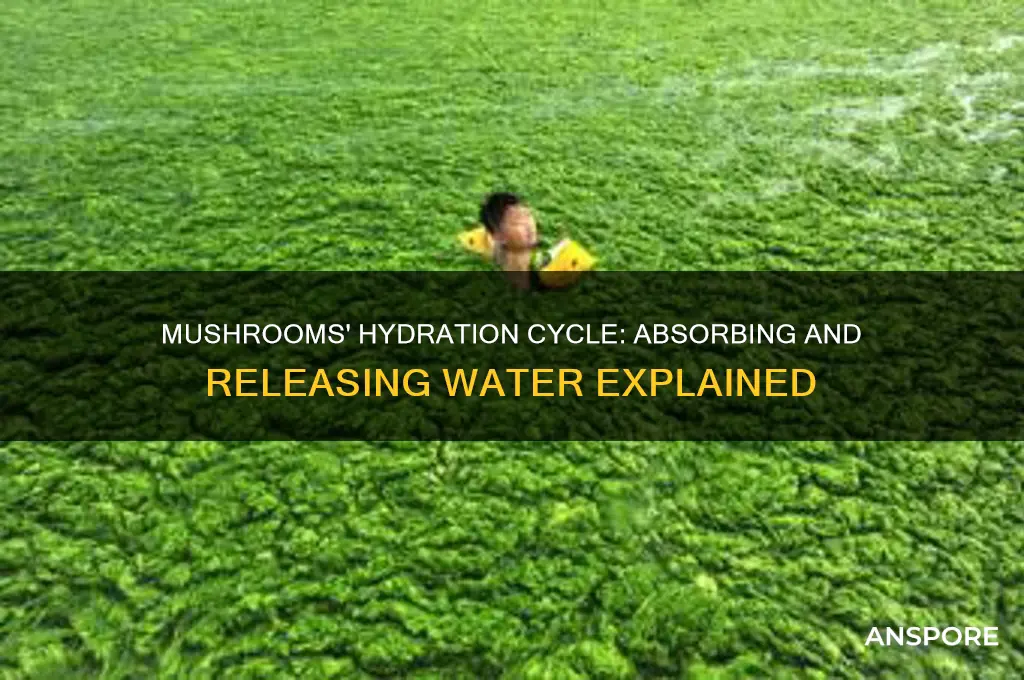 do mushrooms absorb water and then release