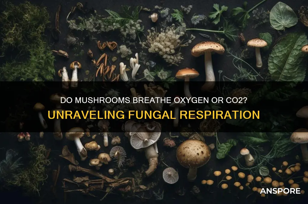 do mushrooms breathe oxygen or co2