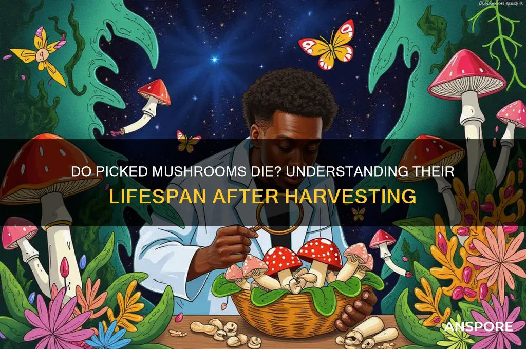 do mushrooms die when you pick them