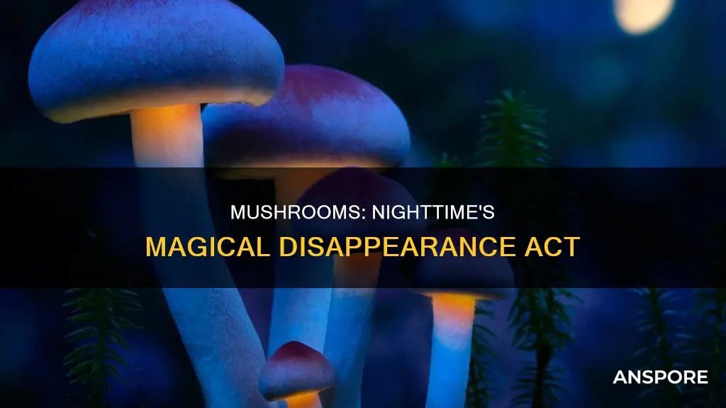 do mushrooms disappear at night