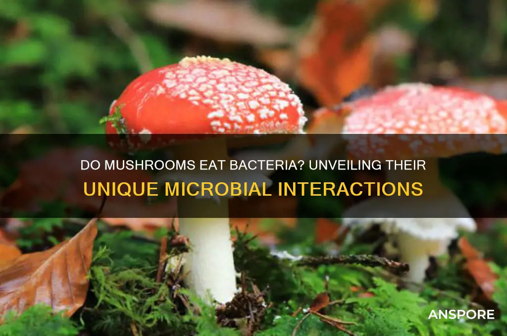 do mushrooms eat bacteria
