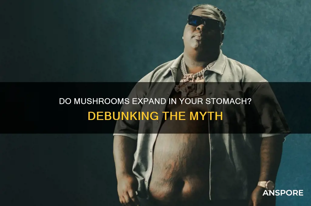 do mushrooms expand in your stomach