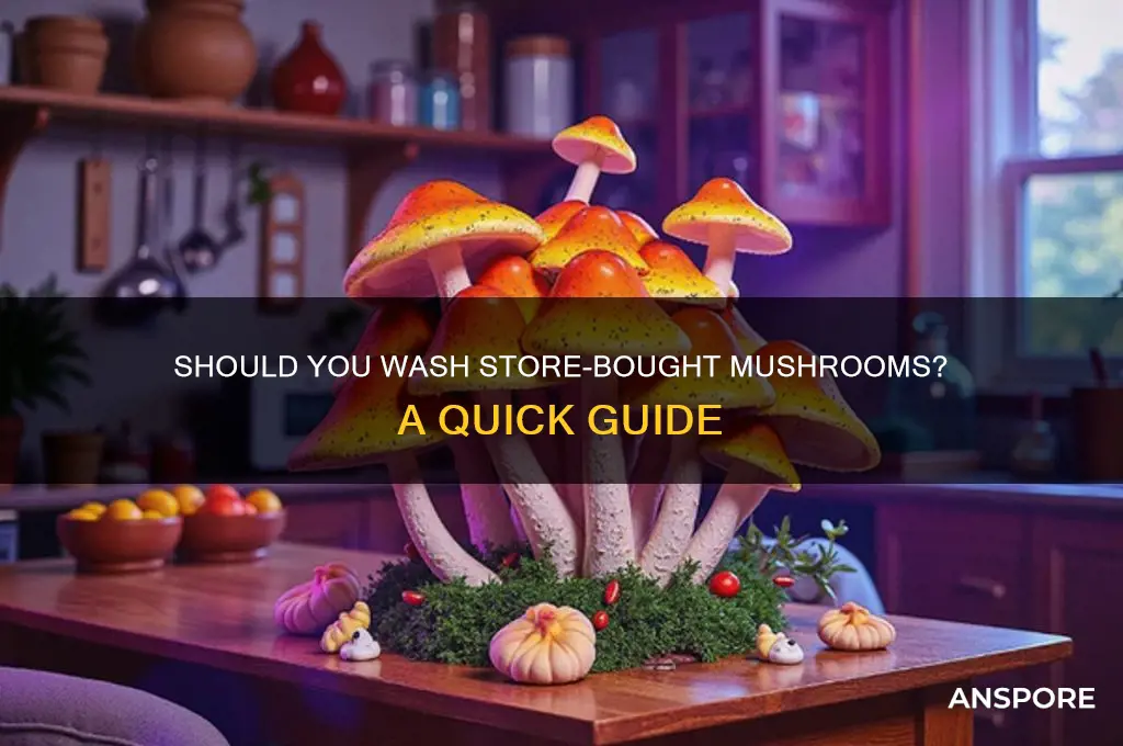 do mushrooms from the store need to be washed off