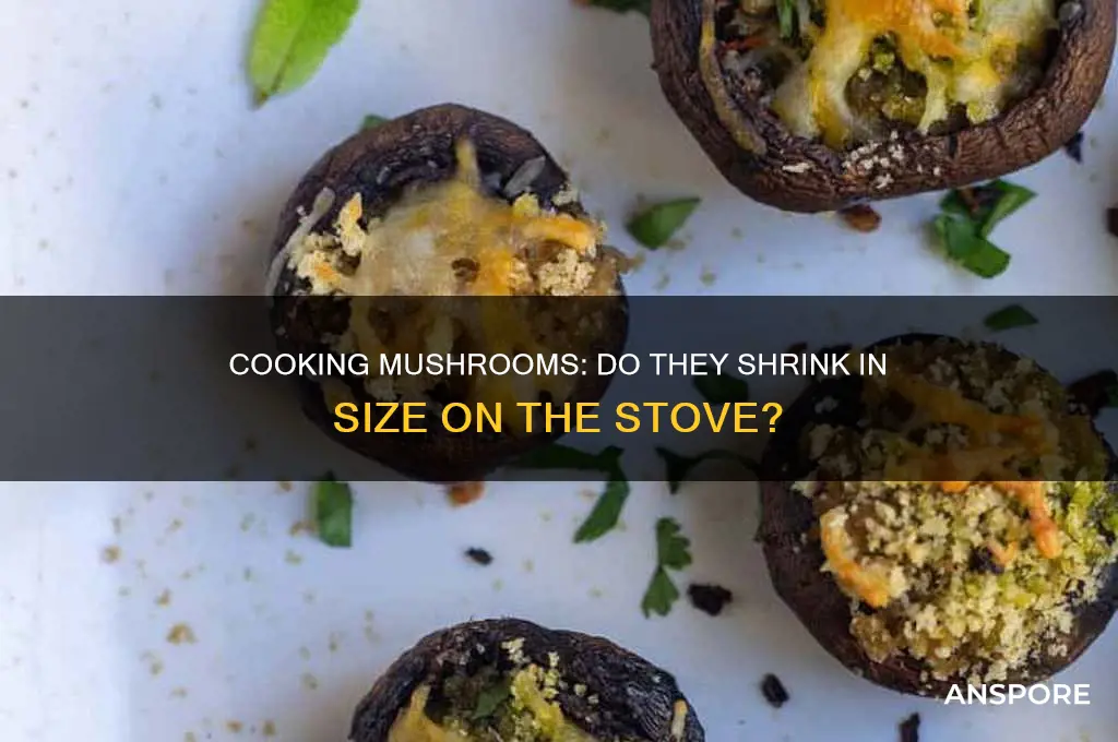 do mushrooms get smaller when you cook them