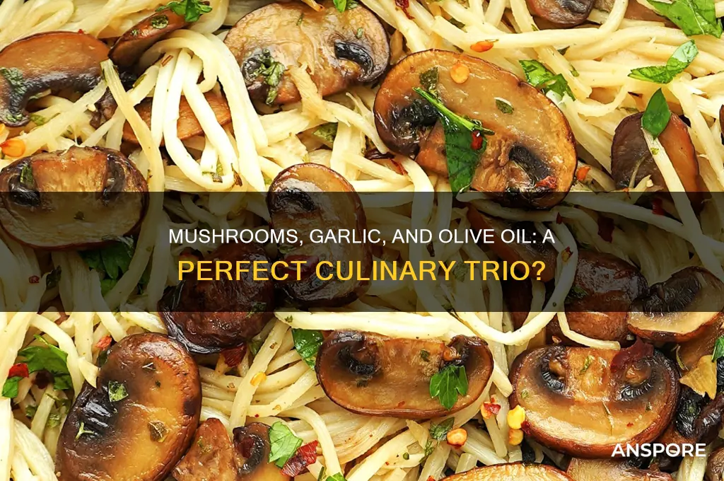 do mushrooms go good with garlic and olive oil