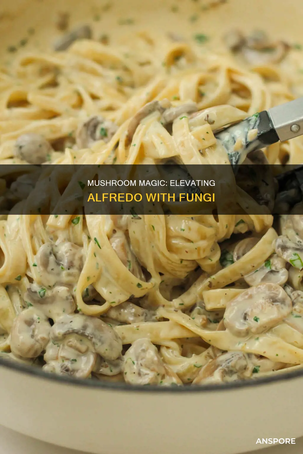 do mushrooms go in alfredo