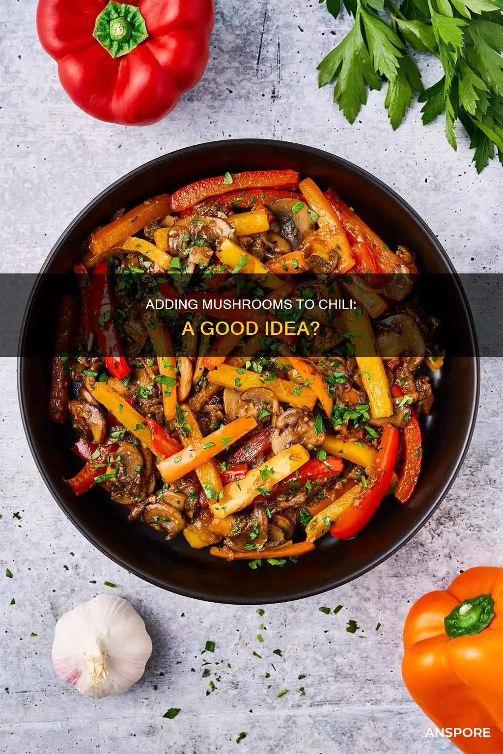 do mushrooms go in chili