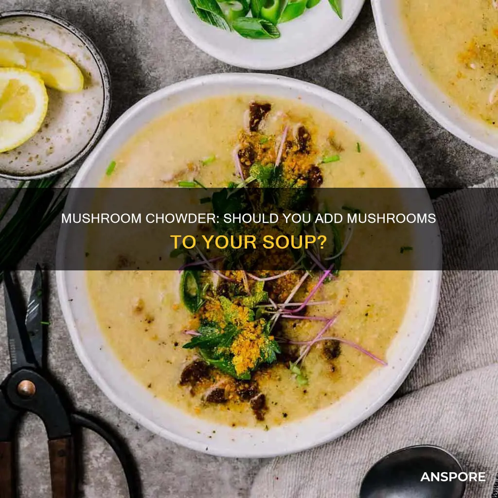 do mushrooms go in chowder