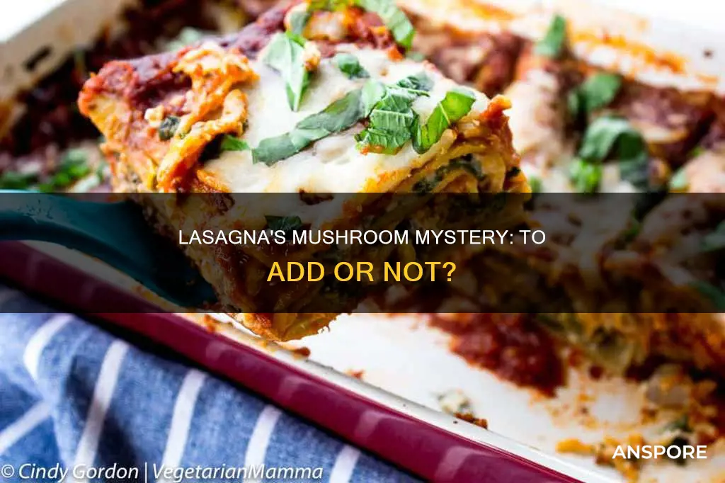 do mushrooms go in lasagna