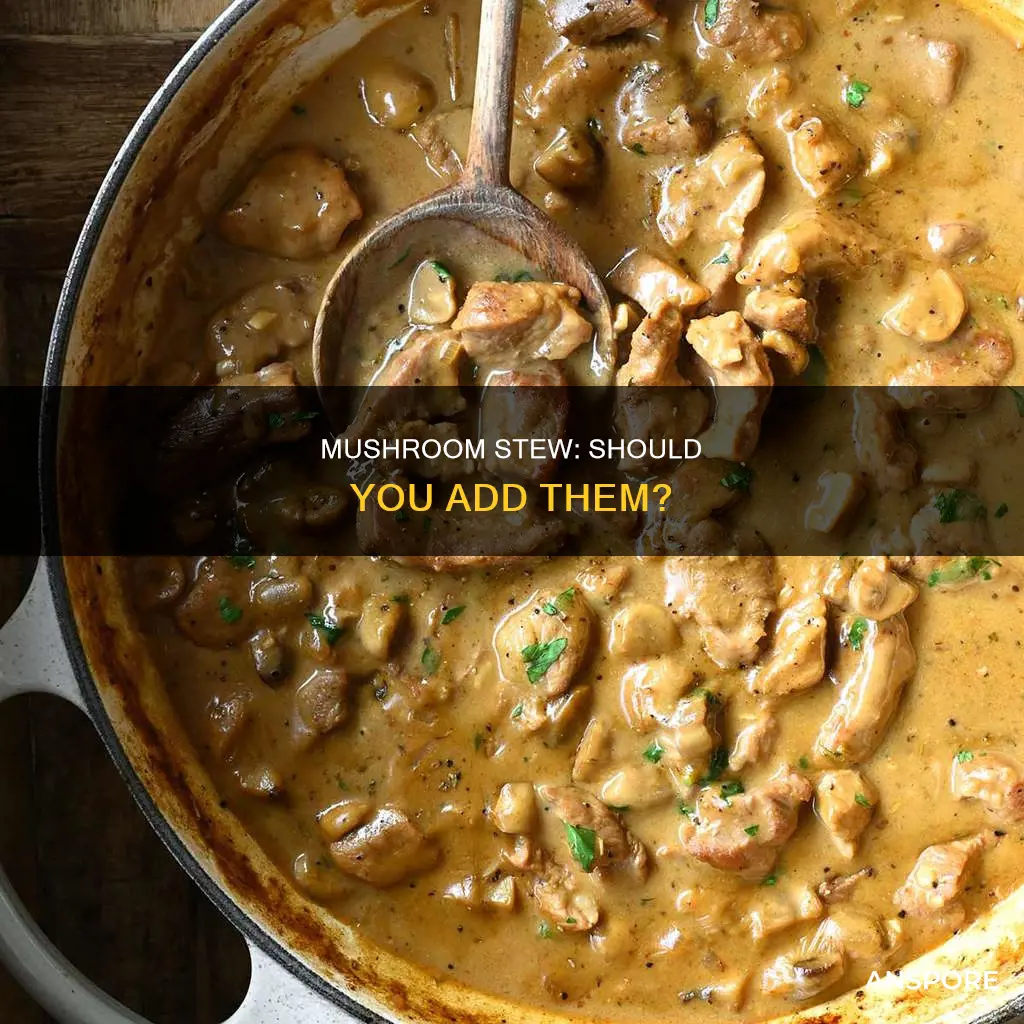 do mushrooms go in stew