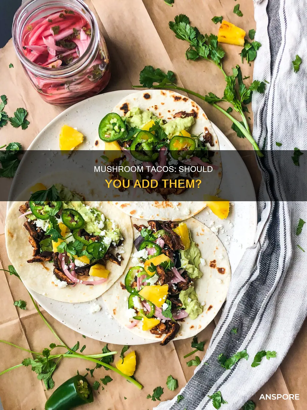 do mushrooms go in tacos